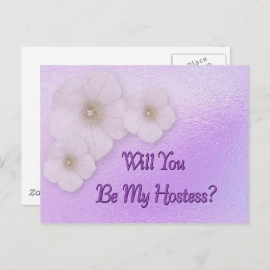 Invitation Carte Postale Serez-Vous Ma Hôtesse ? (Devant / Derrière)