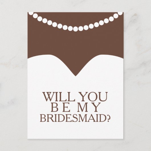 Invitation Carte Postale Serez-vous ma robe de demoiselle d'honneur et des  (Devant)