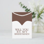 Invitation Carte Postale Serez-vous ma robe de demoiselle d'honneur et des  (Debout devant)
