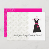 Invitation Carte Postale Serez-vous ma servante d'honneur ? (Devant / Derrière)