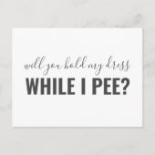 Invitation Carte Postale Serez-Vous Ma Serveuse D'Université Moderne Drôle  (Devant)