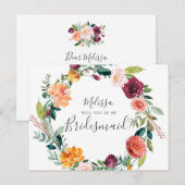 Invitation Carte Postale Serez-vous mes Fleurs de Bourgogne (Devant / Derrière)