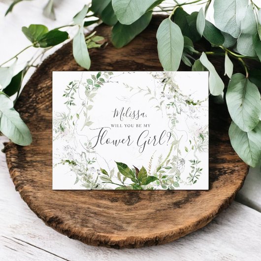 Invitation Carte Postale Serez-Vous Mon Flower Greenerife Foliage