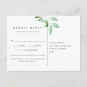 Invitation Carte Postale Serre | Aquarelle Botanique Choix de repas RSVP (Dos)