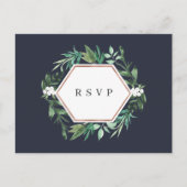 Invitation Carte Postale Serre | Aquarelle Botanique Choix de repas RSVP (Devant)