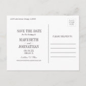 Invitation Carte Postale Serre Florale Cerise Blossom Enregistrer La Date P (Dos)