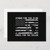 Invitation Carte Postale Serrer Pour Le Drapeau Pour Le Fallen (Devant / Derrière)