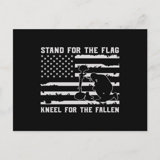 Invitation Carte Postale Serrer Pour Le Drapeau Pour Le Fallen (Devant)