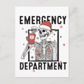 Invitation Carte Postale Service d'urgence Squelette Infirmière Amoureuse d (Devant)