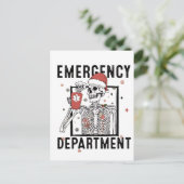 Invitation Carte Postale Service d'urgence Squelette Infirmière Amoureuse d (Debout devant)