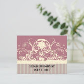Invitation Carte Postale Shabby Lilac RSVP (Debout devant)