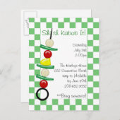 Invitation Carte Postale Shish Kabob (Devant / Derrière)