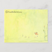 Invitation Carte Postale Silhouette Bride Et Arrière - plan De Ressort De L (Dos)