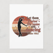 Invitation Carte Postale Silhouette d'une danseuse - Design basé sur le psa (Devant)