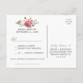 Invitation Carte Postale Simple Bouquet Bouquet Floral Demande de Chanson R (Dos)