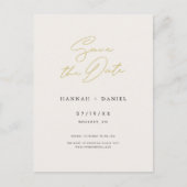 Invitation Carte Postale Simple Chic Script Wedding Enregistrer la date (Devant)