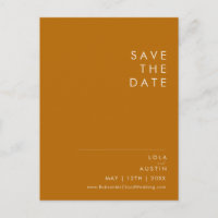 Simple Désert | Orange Brûlée Enregistrer La Date