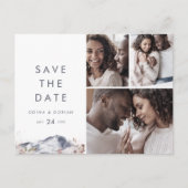 Invitation Carte Postale Simple Floral Mountain 3 Photo Enregistrer la date (Devant)