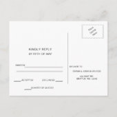 Invitation Carte Postale Simple moderne minimaliste Magenta RSVP (Dos)