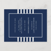Invitation Carte Postale Simple Navy Blue & Gold Photo Graduation Party (Dos)