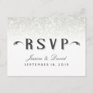 Invitation Carte Postale Simplicité Art Déco Style RSVP - Sélections de rep