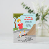 Invitation Carte Postale Skate Park Fun Boy Fête d'anniversaire (Debout devant)