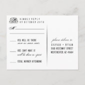 Invitation Carte Postale Skeletons d'Halloween gothiques Brown correspondan (Dos)