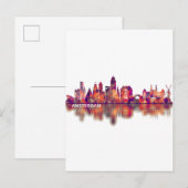 Invitation Carte Postale Skyline d'Amsterdam (Devant / Derrière)