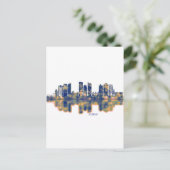 Invitation Carte Postale Skyline de Dacca (Debout devant)