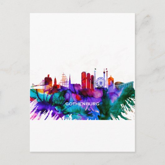 Invitation Carte Postale Skyline de Göteborg (Devant)
