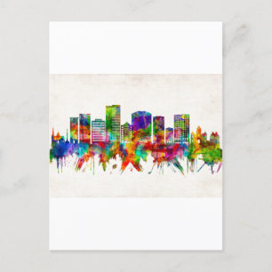 Invitation Carte Postale Skyline de Greenville en Caroline du Sud