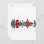 Invitation Carte Postale Skyline de Katmandou (Devant / Derrière)