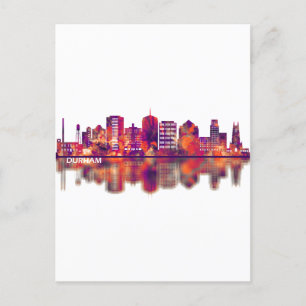 Invitation Carte Postale Skyline Durham Caroline du Nord