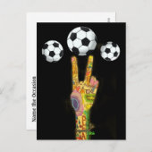 Invitation Carte Postale Soccer Party ! par SRF (Devant / Derrière)