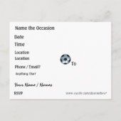 Invitation Carte Postale Soccer Party ! par SRF (Dos)