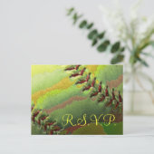Invitation Carte Postale Softball Sports Mariage thème RSVP (Debout devant)