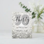 Invitation Carte Postale Soirée 30e anniversaire moderne et élégante (Debout devant)