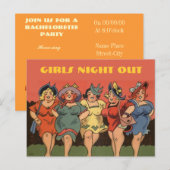 Invitation Carte Postale soirée bachelorette, douche nuptiale, poule ... (Devant / Derrière)