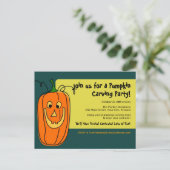 Invitation Carte Postale Soirée citrouille (Debout devant)