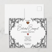 Invitation Carte Postale Soirée de Banquet de Saint Valentin (Devant / Derrière)