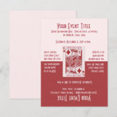 Invitation Carte Postale Soirée de jeu amusante (Devant / Derrière)