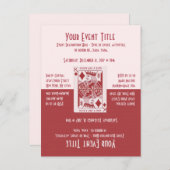 Invitation Carte Postale Soirée de Jeux Amusante (Devant / Derrière)