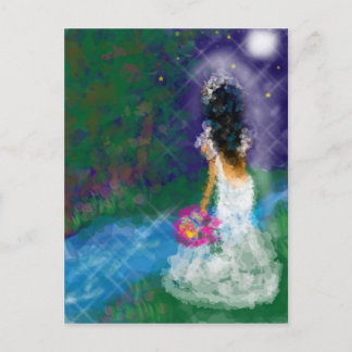 Invitation Carte Postale Soirée Enchantée, Célébration, Anniversaire, Maria