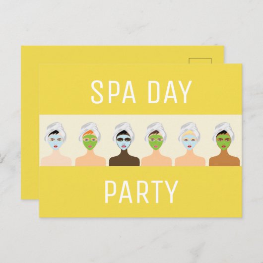 Invitation Carte Postale Soirée Spa (Devant / Derrière)