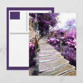 Invitation Carte Postale sois ma demoiselle d'honneur chemin en bois invita (Devant / Derrière)