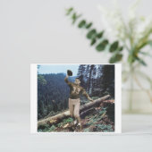 Invitation Carte Postale Sortez longtemps - (Debout devant)