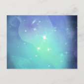 Invitation Carte Postale Sous les étoiles violet Mariage de typographie (Dos)