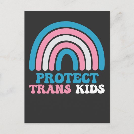 Invitation Carte Postale Soutien LGBT Pride Protéger les enfants trans (Devant)
