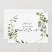 Invitation Carte Postale Soyez Ma Fille De La Verdure Honore (Devant / Derrière)