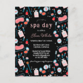 Invitation Carte Postale Spa Jour Bachelorette de la nuptiale Maquillage de (Devant)
